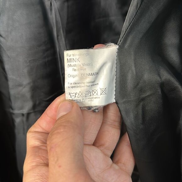 Cinzia Rocca Black Coat Jacket w/ brown Mink Fur coat - 4 - Picture 4 of 9